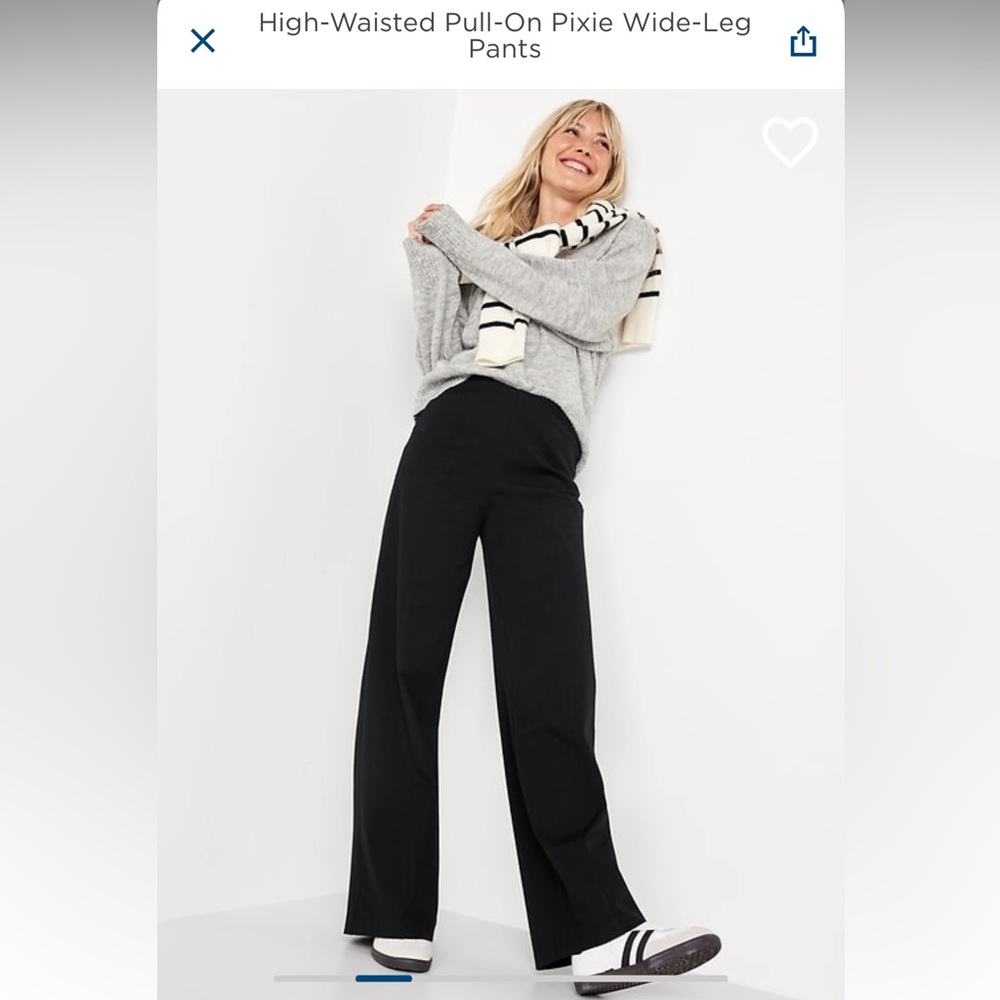 Old Navy Women’s High Waisted Pull- On Pixie Wide Leg Pants